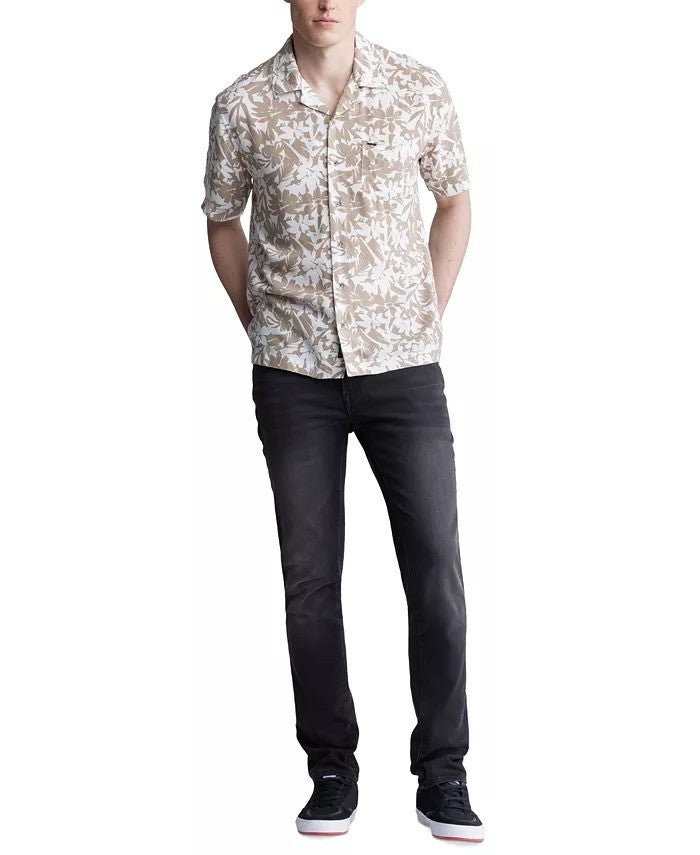 Translation missing: en.Buffalo David Bitton Men's Sandro Printed Short Sleeve Camp Shirt Tan-XL