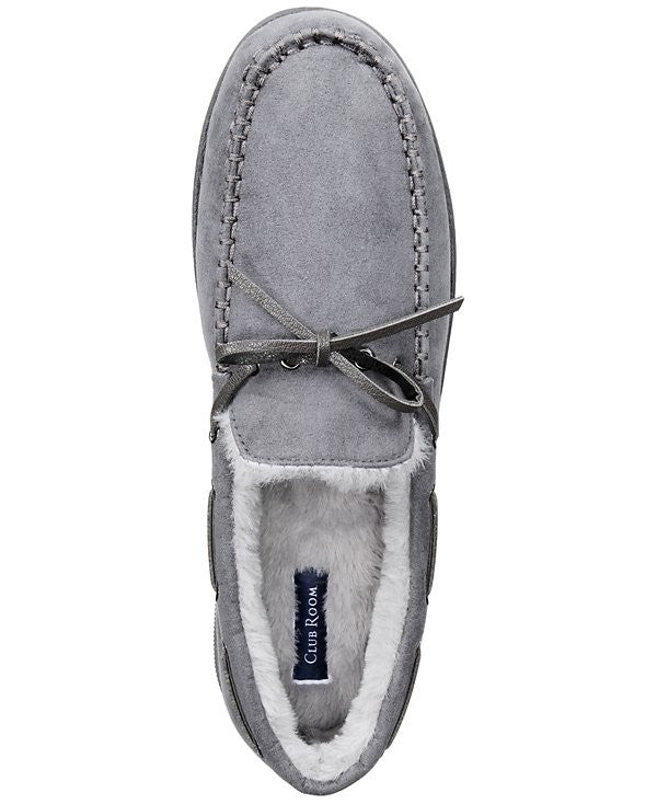 Translation missing: en.Club Room Men's Moccasin Slippers in Gray-Small 6-7