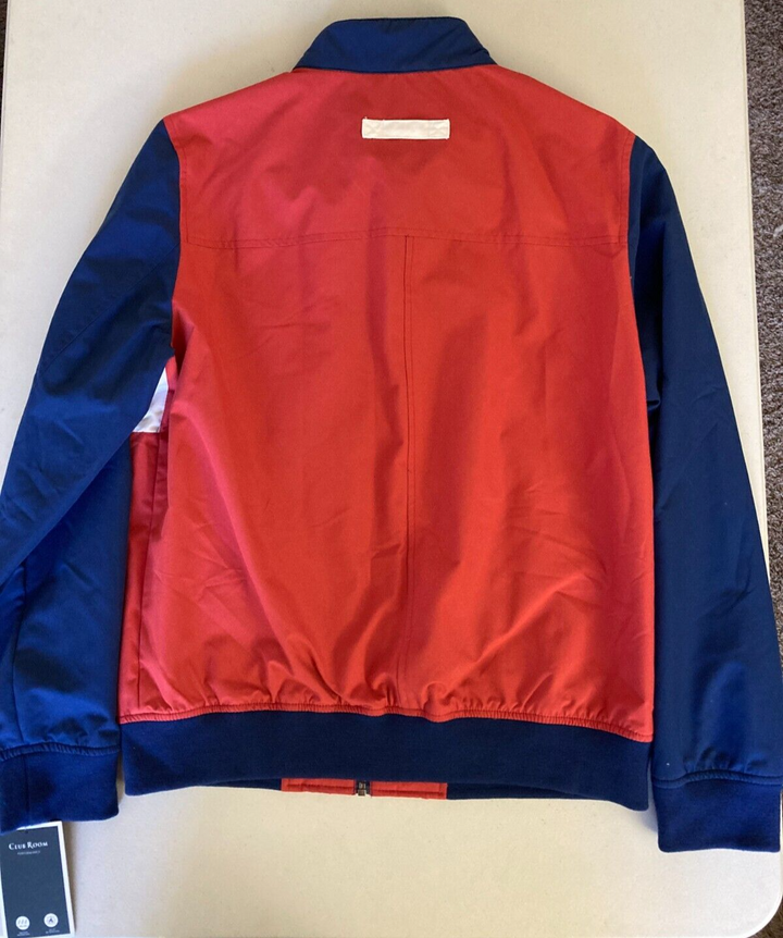 Translation missing: en.Club Room Men's Regular-Fit Color Block Bomber Jacket Red/White/Blue-Medium