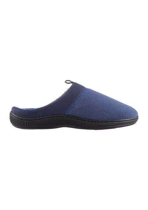 Translation missing: en.Isotoner Men's Jared Hoodback Memory Foam Slippers in Navy-M 8-9