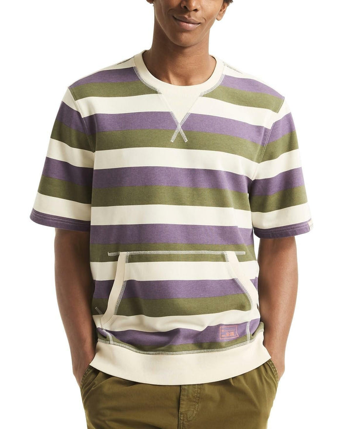 Translation missing: en.Nautica Crewneck Shirt Grape Size XL Mens Striped Kangaroo Pocket Classic Fit
