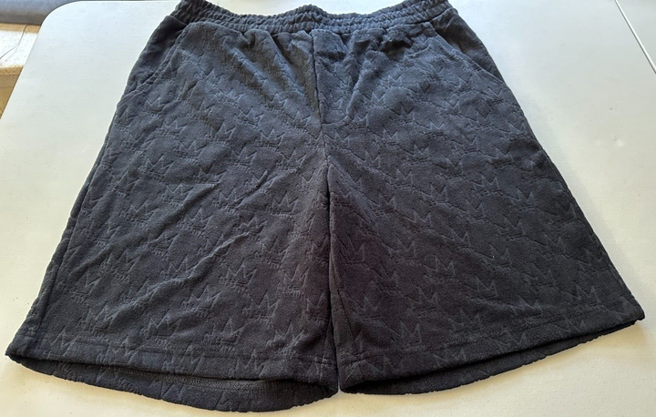 Translation missing: en.Royalty by Maluma Men's Relaxed-Fit Textured Logo 9-1/2" Terry Shorts Black-XL