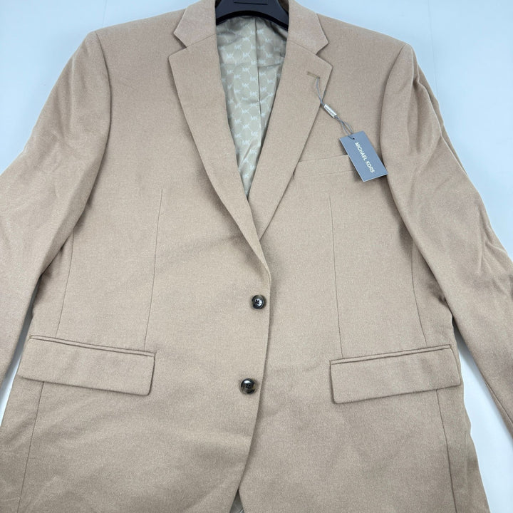 Translation missing: en.Michael Kors Men's Wool Cashmere Silk Luxury Classic Fit Sport Coat Tan-46L