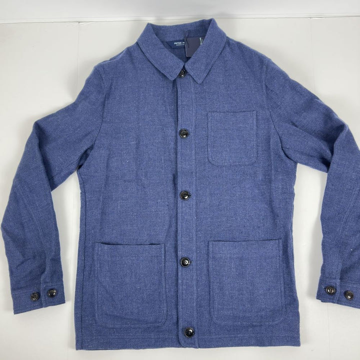 Translation missing: en.Peter Millar Mens Crown Crafted Solstice Tailored Chore Coat Blue MS24XZ67-Small