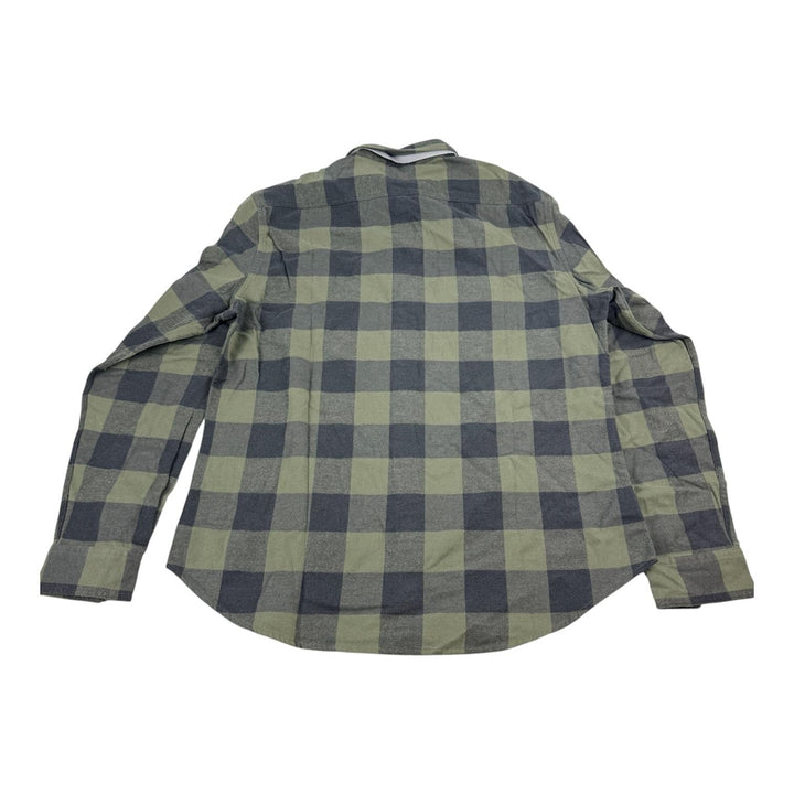Translation missing: en.Bonobos Flannel Shirt Olive Green Buffalo Plaid Size Large Mens Slim-Fit