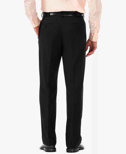 Translation missing: en.Haggar Men's Cool 18Pro Reg-Fit Expand Waist Pleated Dress Pants Black-44/29