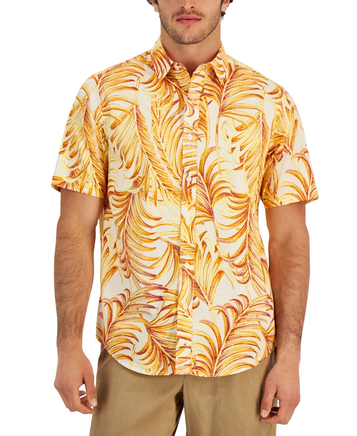 Translation missing: en.Club Room Men's Short-Sleeve Elevated Beach Palms Shirt Desert Sun-Small