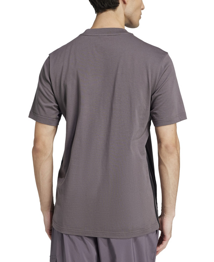 Translation missing: en.adidas Men's Essential Three-Stripes Single Jersey T-Shirt Grey-Medium