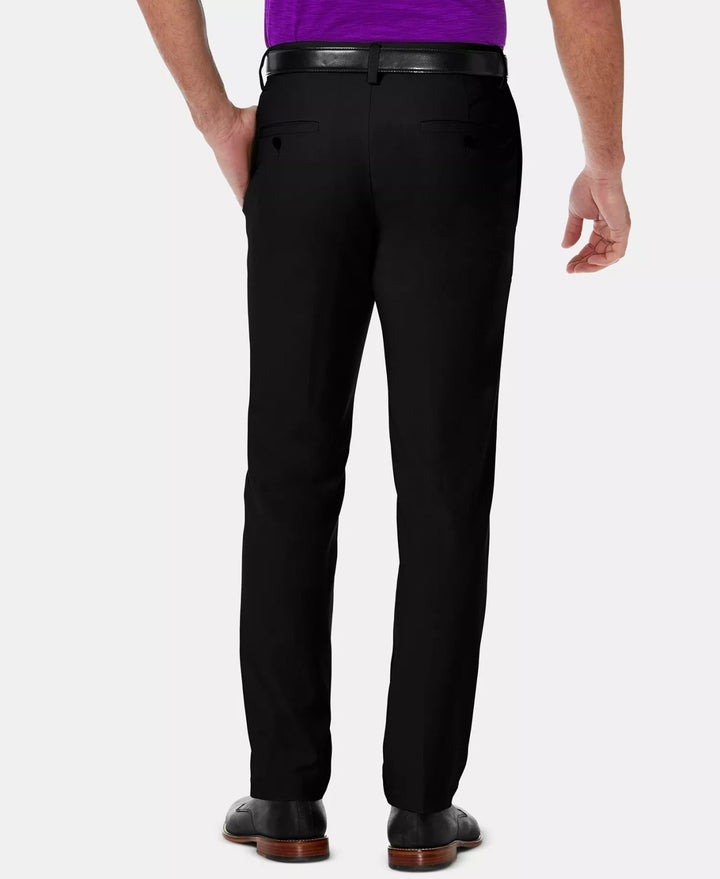 Translation missing: en.Haggar Men's Cool 18 Pro Slim-Fit 4-Way Stretch Moisture-Wick Pants Black-32x32