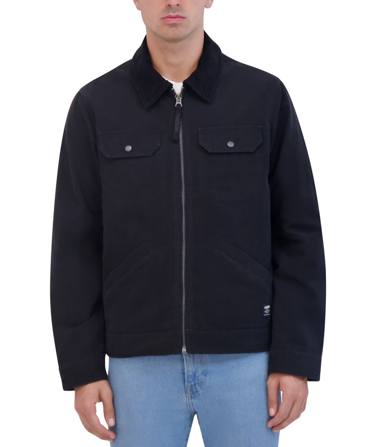 Translation missing: en.Hudson Men's Trucker Jacket Black Size 2XL Cotton Canvas Reg Fit Pockets