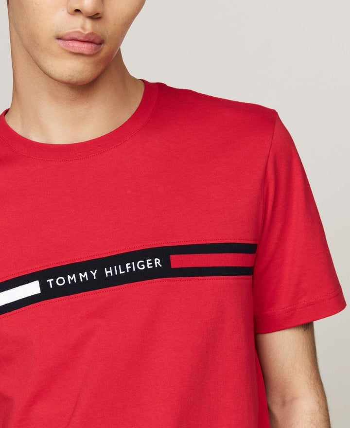 Translation missing: en.Tommy Hilfiger Men's Big &amp; Tall Chest Insert Short Sleeve T-Shirt Med Red-3XLT