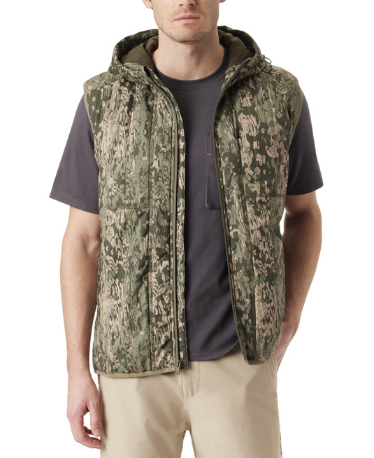 Translation missing: en.Bass Outdoor Men's Earlybird Runner Camo Vest Bark Camo Deep Lichen-Medium