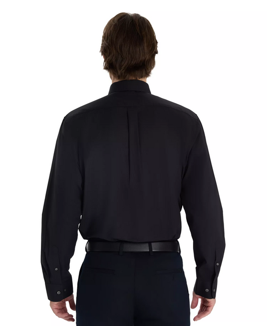 Translation missing: en.Club Room Men's Regular-Fit Dress Shirt Cotton Blend Deep Black L 16-16.5 34/35