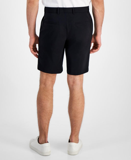 Translation missing: en.Alfani Men's Alfatech Regular-Fit Pintucked 10" Suit Shorts Deep Black-30W