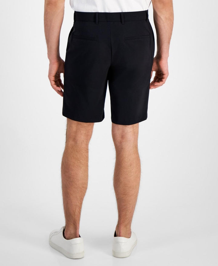 Translation missing: en.Alfani Men's Alfatech Regular-Fit Pintucked 10" Suit Shorts Deep Black-30W