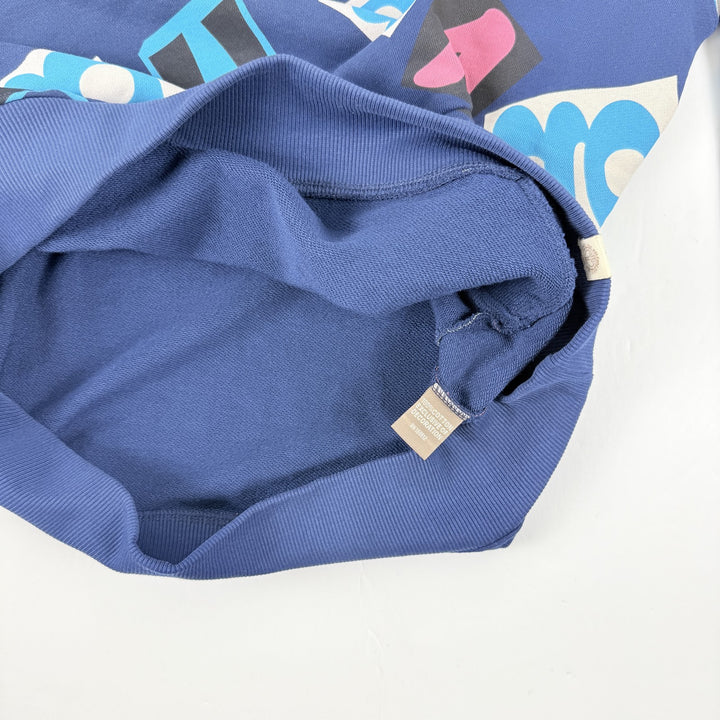 Translation missing: en.AGTAWH Mens Hoodie French Terry Cotton Logo Abstract Print Navy Multi-XL