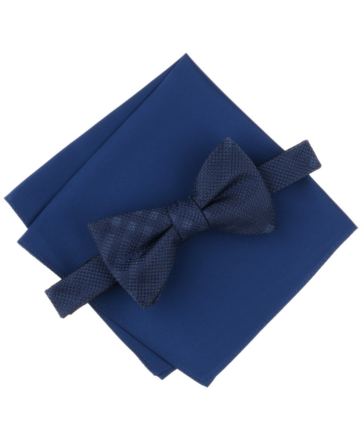 Translation missing: en.Alfani Men's Textured Bow Tie &amp; Pocket Square Set Wedding Formal Volume Pricing