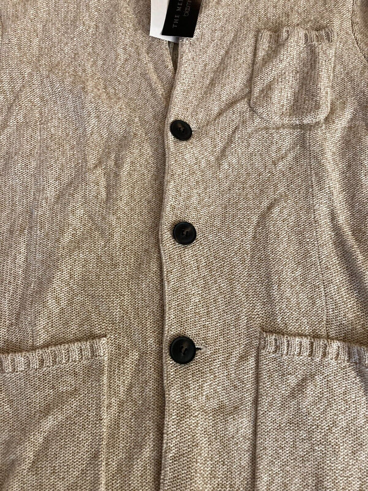 Translation missing: en.Major Department Store Designer Melange Knit Regular Fit Cardigan Sweater Sand-L