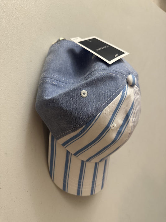 Translation missing: en.Club Room Men's Striped Baseball Hat in Blue/White-O/S