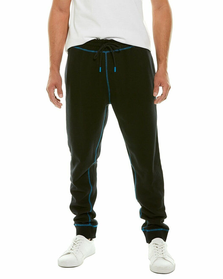 Translation missing: en.Eleven Paris Men's Regular-Fit Exposed Seam Fleece Joggers Black W/dresden-Small