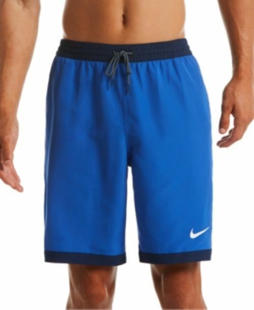 Translation missing: en.Nike Men's Stripe Breaker 9" Volley Shorts In Game Royal Blue-Size Small