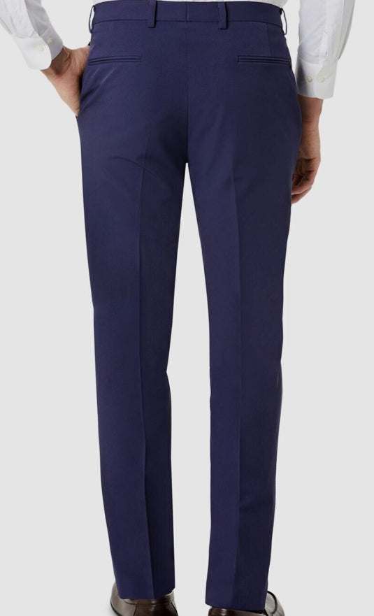 Translation missing: en.Michael Kors Montego Men's Modern-Fit Tech Stretch Solid Suit Pants Blue-34/30
