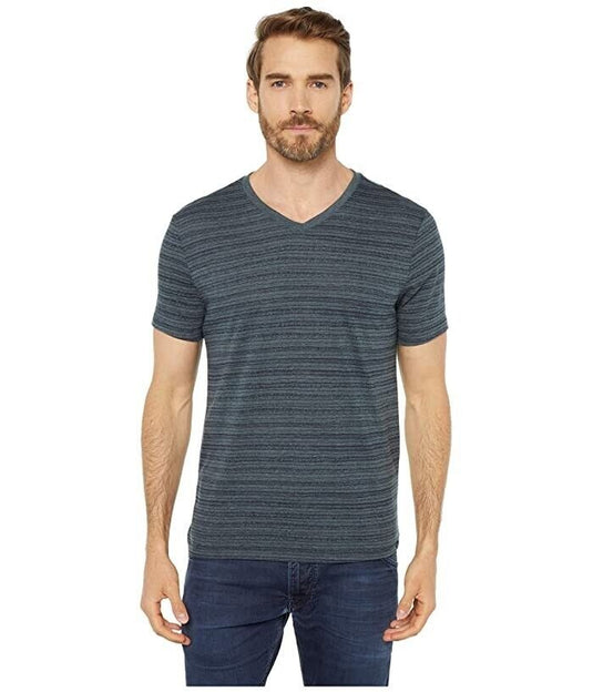 Translation missing: en.Threads 4 Thought Men's Dirt Road Stripe V-Neck T-Shirt Teal-2XL