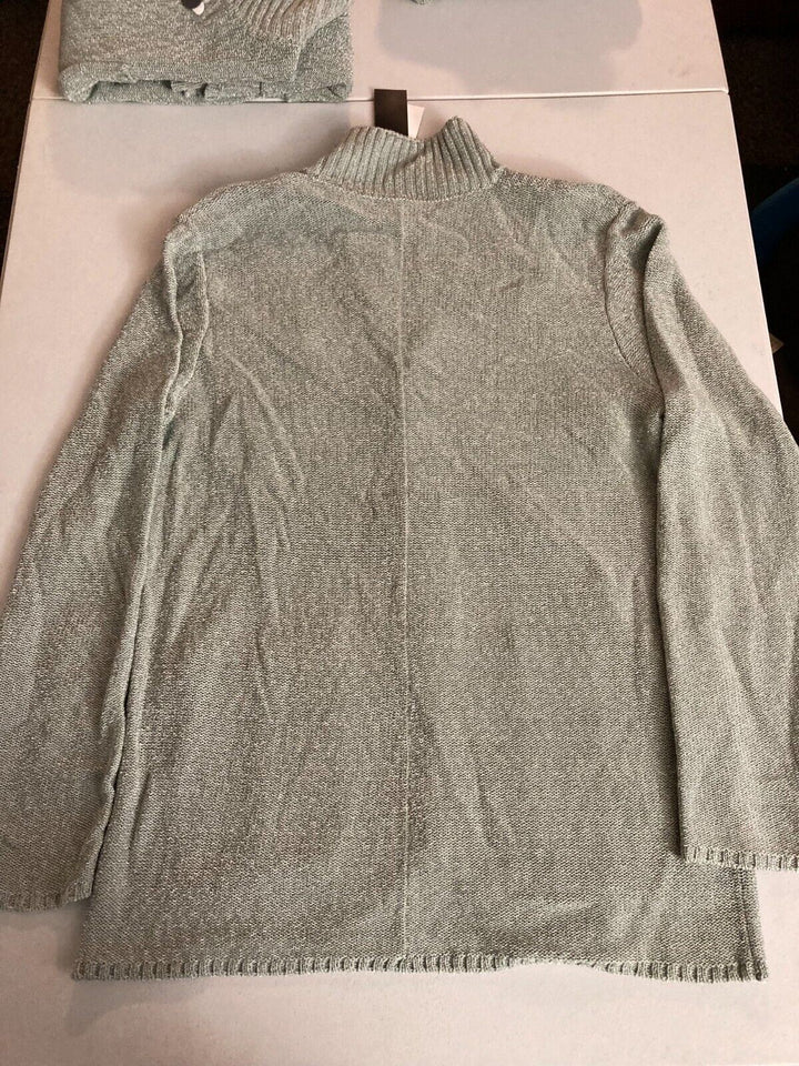 Translation missing: en.Major Department Store Designer Melange Knit Reg Fit Cardigan Sweater Green-M