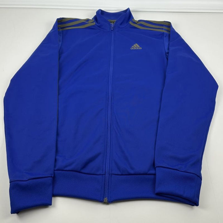 Translation missing: en.adidas Men's Tricot Track Jacket Semi Lucid Blue/Olive-Small