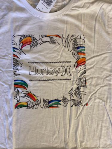 Translation missing: en.Hurley Men's Everyday Washed Toucan Aviary T-Shirt in White-Medium