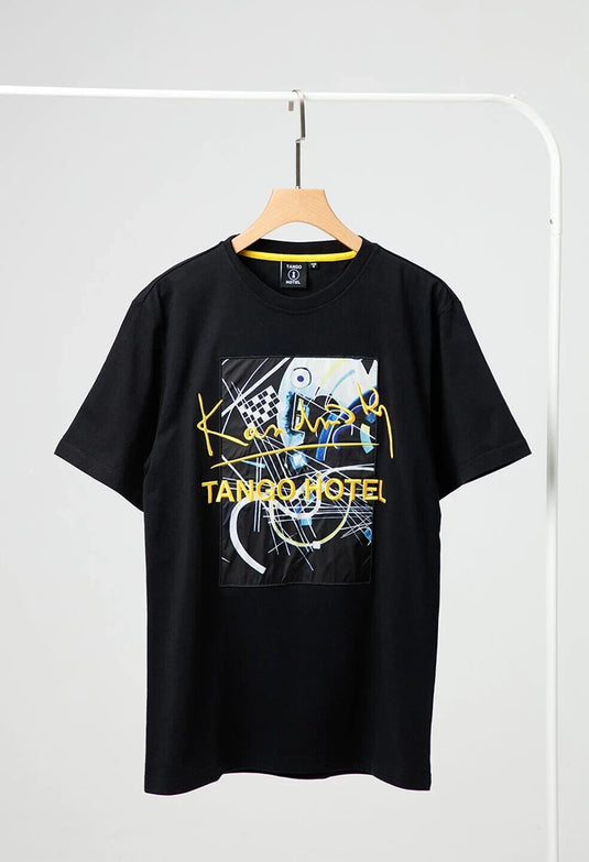 Translation missing: en.Tango Hotel Men's Kandinsky Blues T-Shirt Black-Size XL