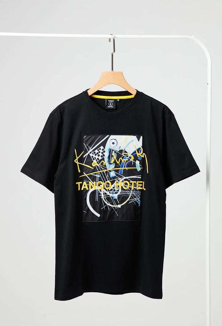Translation missing: en.Tango Hotel Men's Kandinsky Blues T-Shirt Black-Size XL