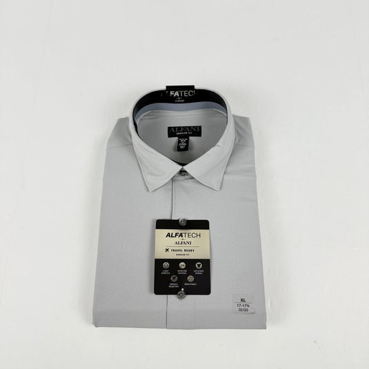 Translation missing: en.Alfani Men's Regular Fit Travel Ready Dress Shirt Misty Harbor-17-17.5 32/33