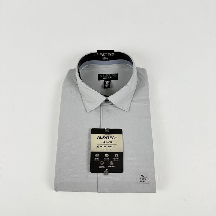 Translation missing: en.Alfani Men's Regular Fit Travel Ready Dress Shirt Misty Harbor-17-17.5 32/33