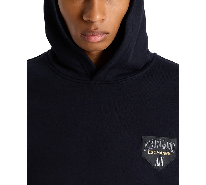 Translation missing: en.A|X Armani Exchange Hoodie Men's 2XL Navy Long-Sleeve Collegiate Logo Cotton Bld
