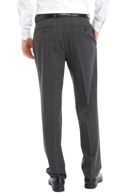 Translation missing: en.Michael Kors Marvin Men's Classic Fit Fall Pattern Pants Gray Red Plaid-33Wx32L