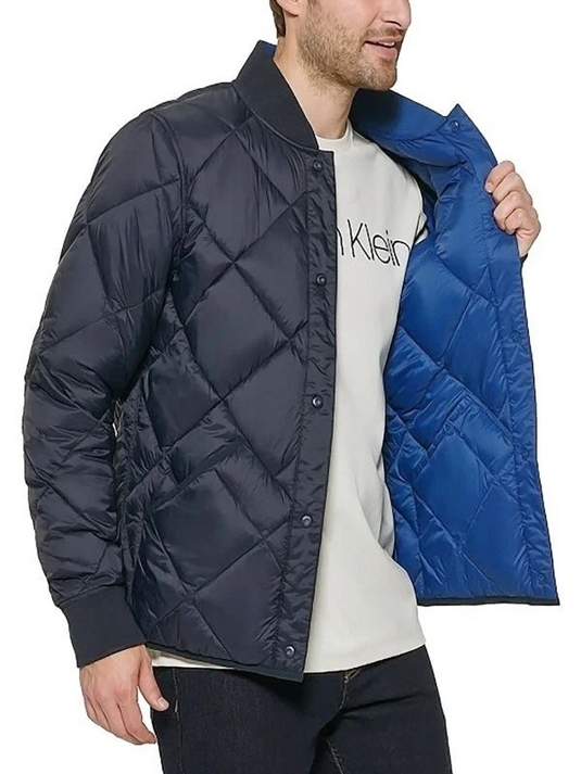 Translation missing: en.Calvin Klein Men's Quilted Jacket Size XL True Navy Reversible Windbreaker