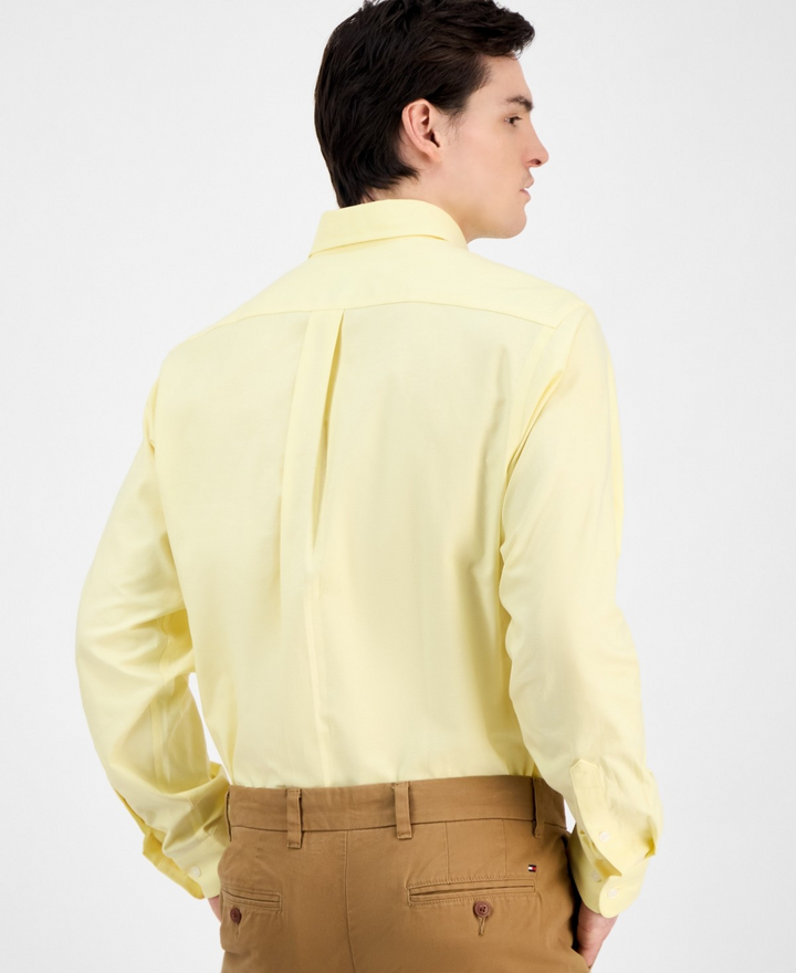Translation missing: en.Club Room Men's Regular Fit Pinpoint Dress Shirt Primrose Yellow-15.5 34/35
