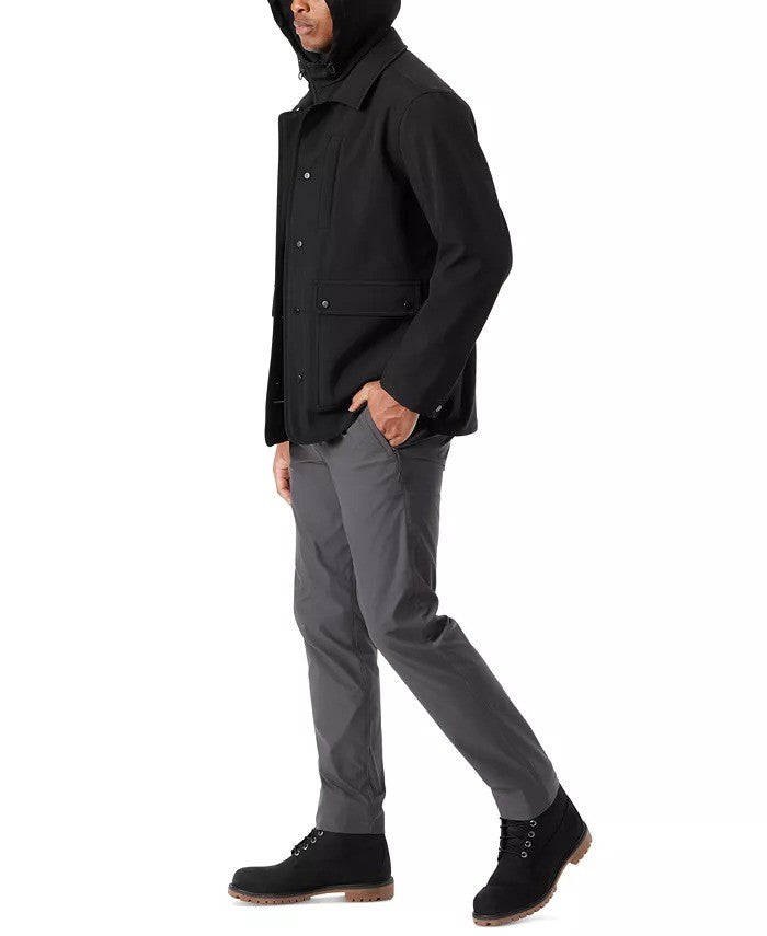 Translation missing: en.Bass Outdoor Rain Barn Jacket Mens Size Medium Black Storm System Removable Hood