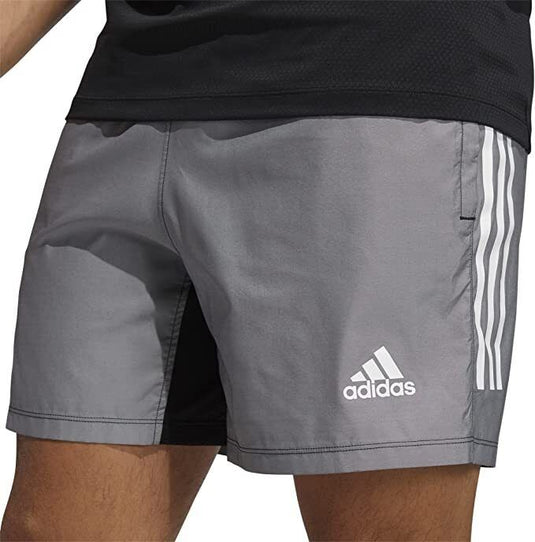Translation missing: en.adidas Men's PrimeBlue Run For the Oceans 6" Shorts in Black Melange-2XL
