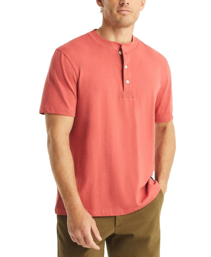 Translation missing: en.Nautica Men's Classic-Fit Solid Henley - Mineral Red-Small