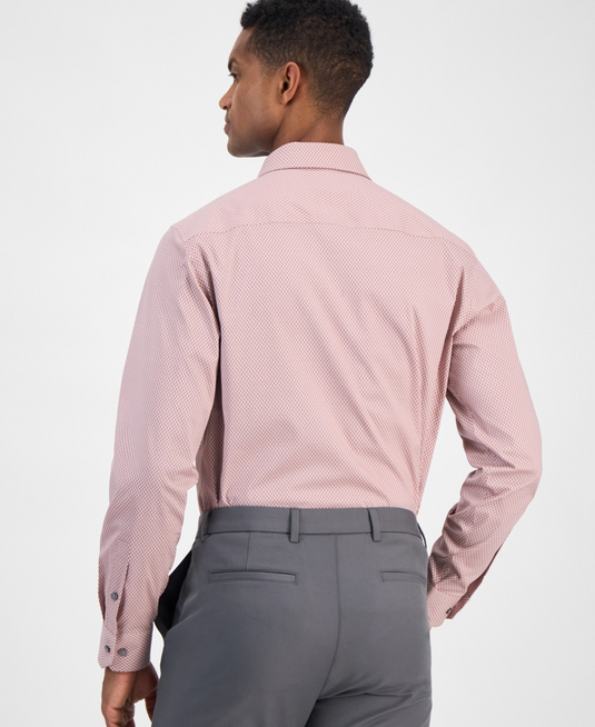 Translation missing: en.Alfani Dress Shirt Mens M15-15.5 34/35 Mauve White Slim-Fit Temperature Regulate