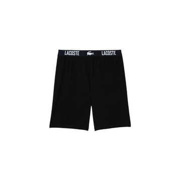 Translation missing: en.Lacoste Mens Straight Fit Logo Band Pajama Shorts Black-Size Medium Cotton Blend