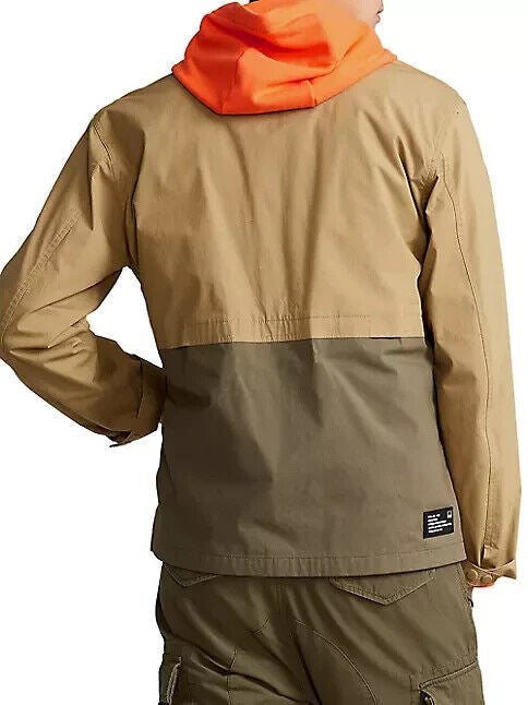 Translation missing: en.RLX Ralph Lauren RLX Cotton Stretch Ripstop Color Blocked Paneled Jacket Khaki-L