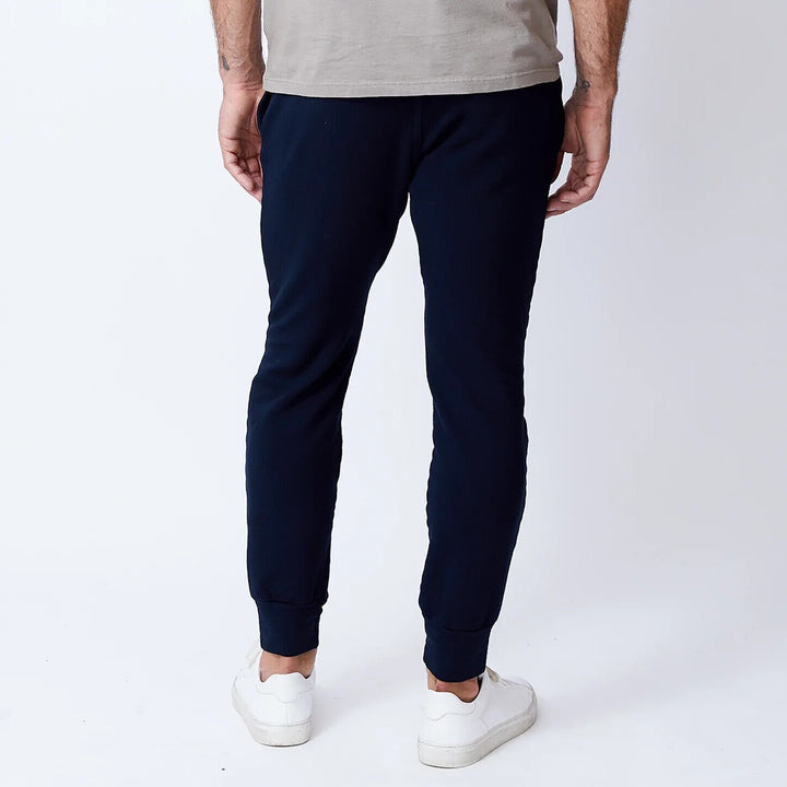 Translation missing: en.Monrow Men's Super soft Fleece Jogger in Inca Blue-Size 2XL