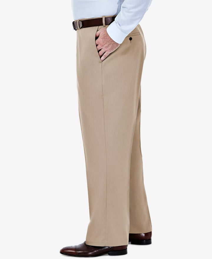 Translation missing: en.Haggar Men's Big &amp; Tall Premium No Iron Khaki Classic Fit Pants Sand-50x32