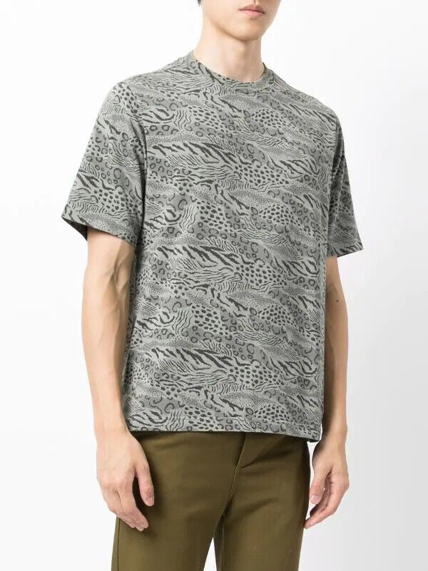 Translation missing: en.Kenzo Men's Graphic Animal Print Tee in Grey-Size XL