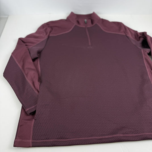 Translation missing: en.PGA Tour 3D Textured Quarter-Zip Golf Sweatshirt Burgundy Size XL Mens Pockets