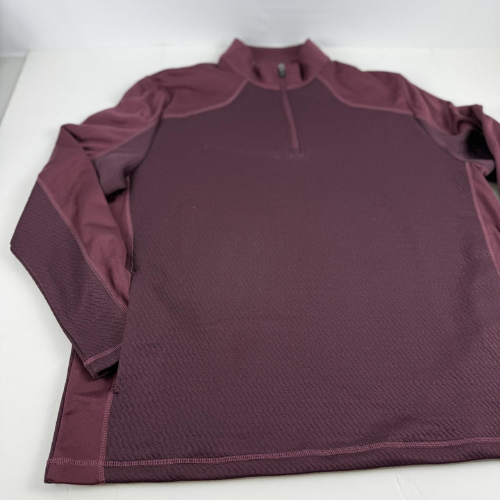 Translation missing: en.PGA Tour 3D Textured Quarter-Zip Golf Sweatshirt Burgundy Size XL Mens Pockets