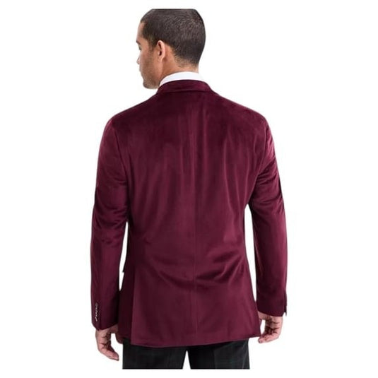 Translation missing: en.Bar III Men's Slim-Fit Smooth Velvet Sport Coat Burgundy-36S